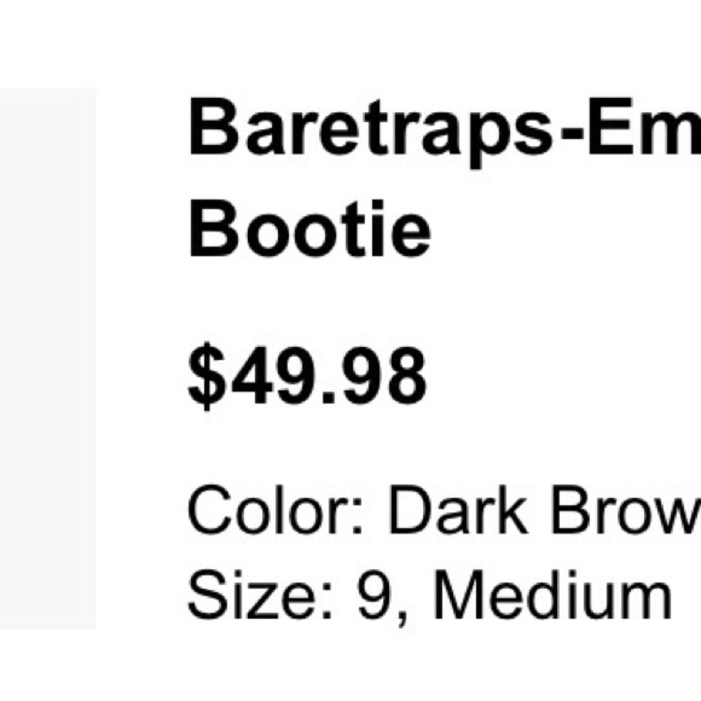 BareTraps Women's Brown Leather Block Heel Ankle Boots - Picture 3 of 5